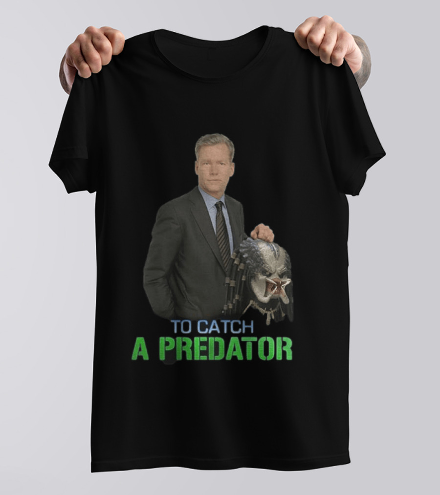 To Catch A Predator Chris Hansen Meme With Predator Mask T-Shirt