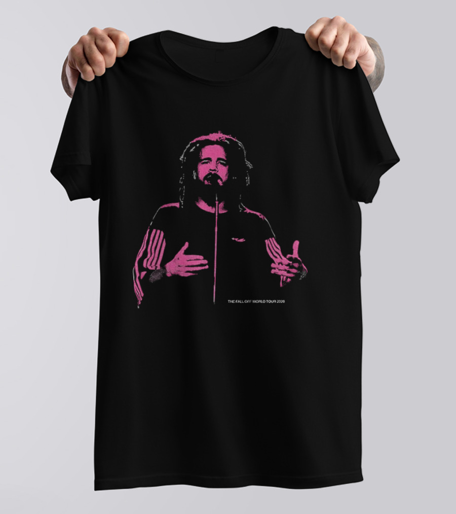 J. Cole The Fall Off World Tour 2026 Pink T-Shirt