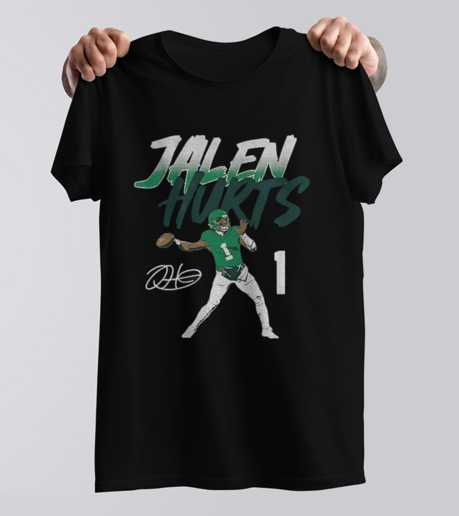 Jalen Hurts Philadelphia Football Player Number 1 Pose T-Shirt