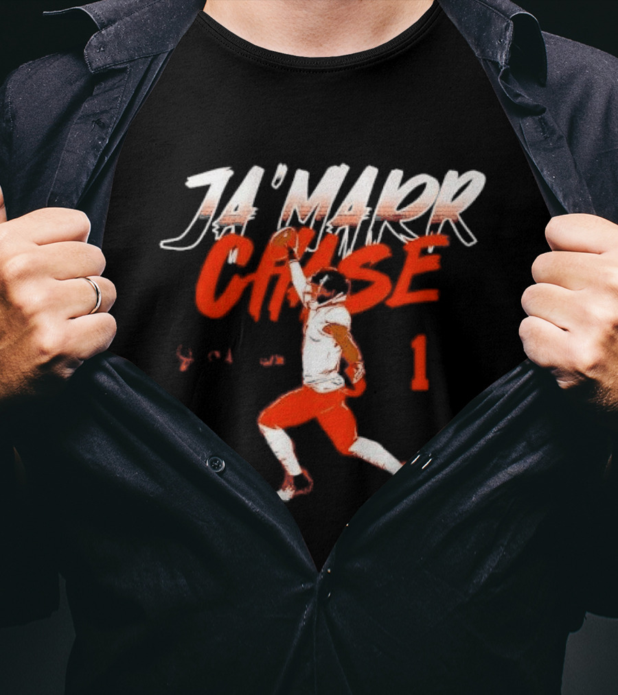Cincinnati Bengals Ja'Marr Chase One Handed Catch 1 Receiver T-Shirt