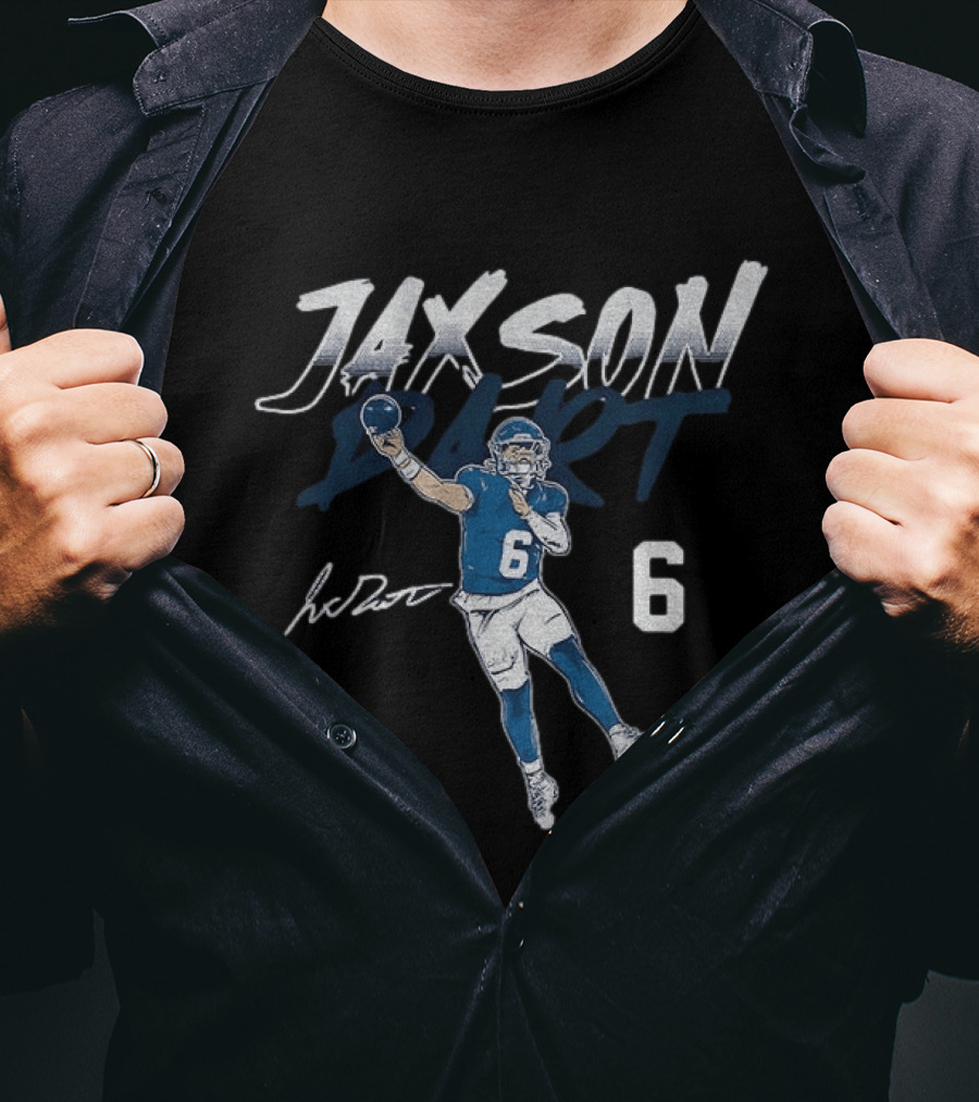 Jaxson Dart New York Giants Quarterback Number 6 Football Player T-Shirt