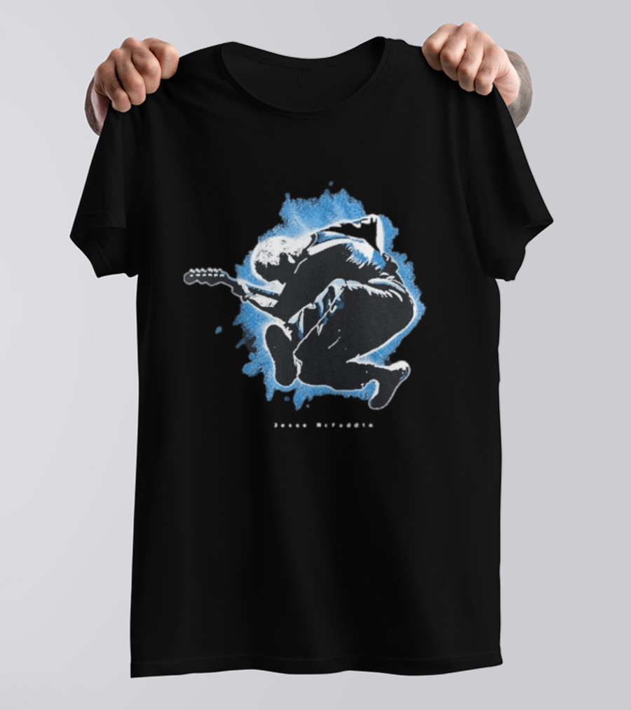 Jesse Mcfaddin Guitarist Blue Splash T-Shirt