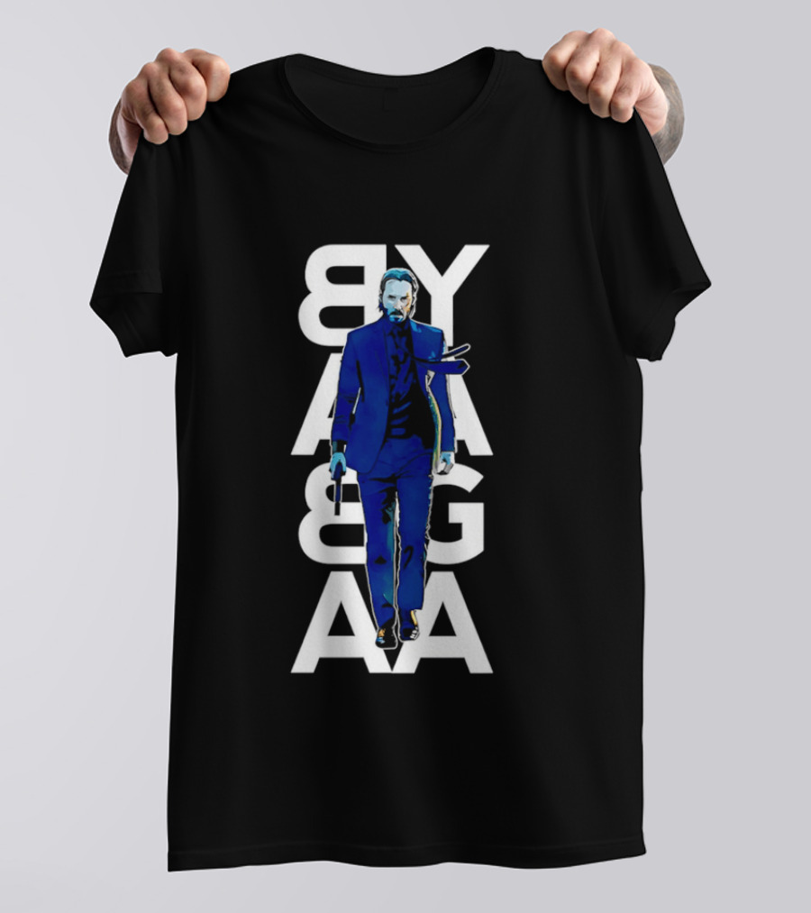 John Wick Baba Yaga Blue Suit Walking Gun T-Shirt
