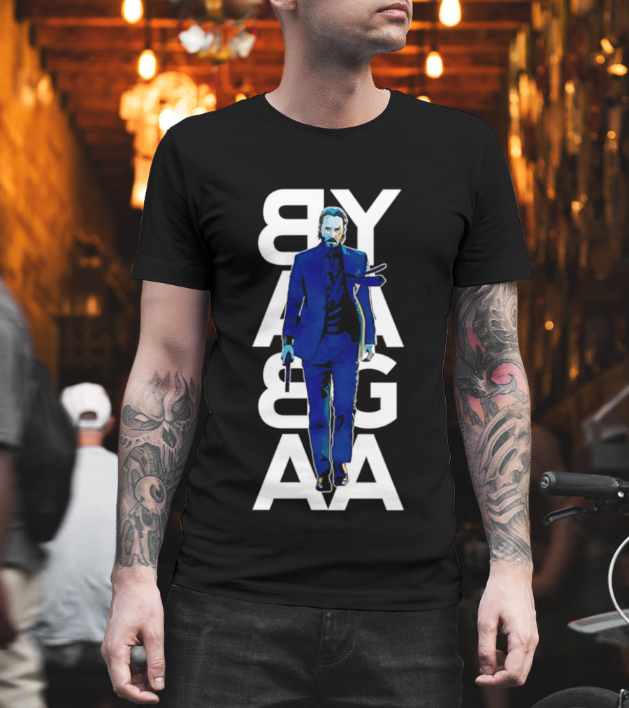 John Wick Baba Yaga Blue Suit Walking Gun T-Shirt
