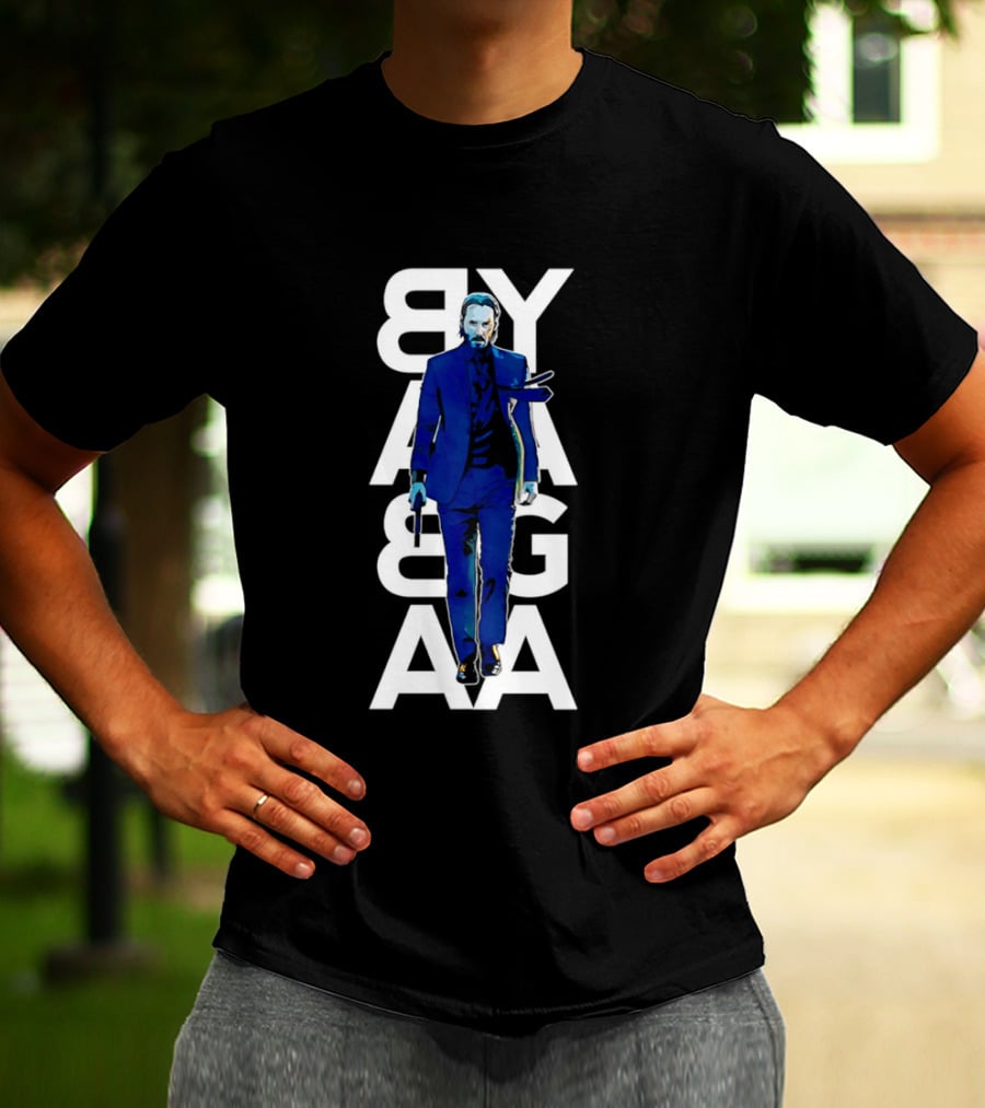 John Wick Baba Yaga Blue Suit Walking Gun T-Shirt