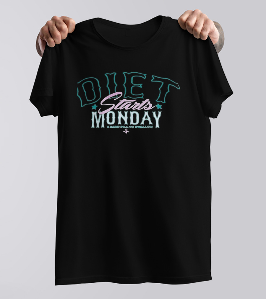 Diet Starts Monday Jumbo Colorful T-Shirt