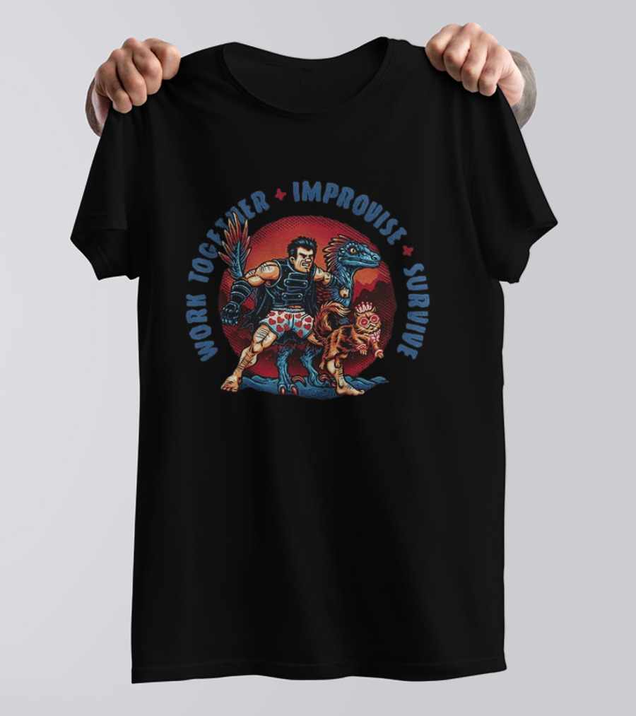 Work Together Improvise Survive Dungeon Crawler Carl Adventure Team T-Shirt