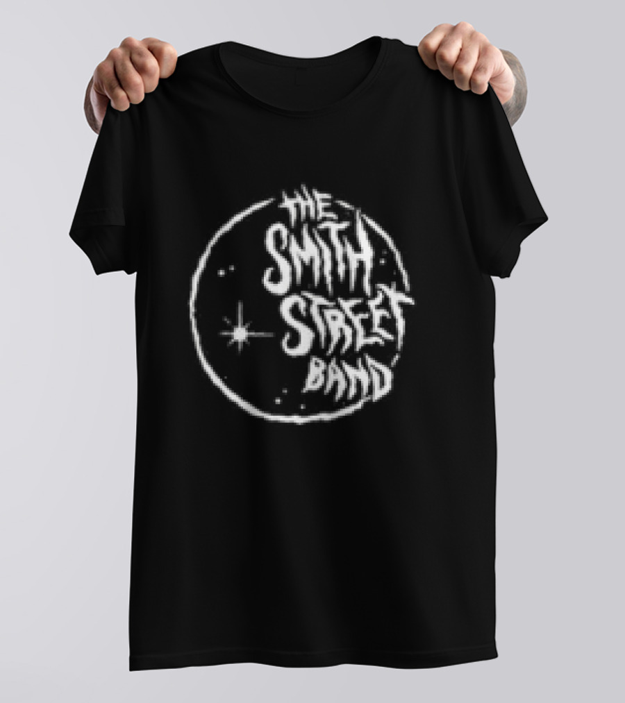 The Smith Street Band Black Moon Design White Circular T-Shirt