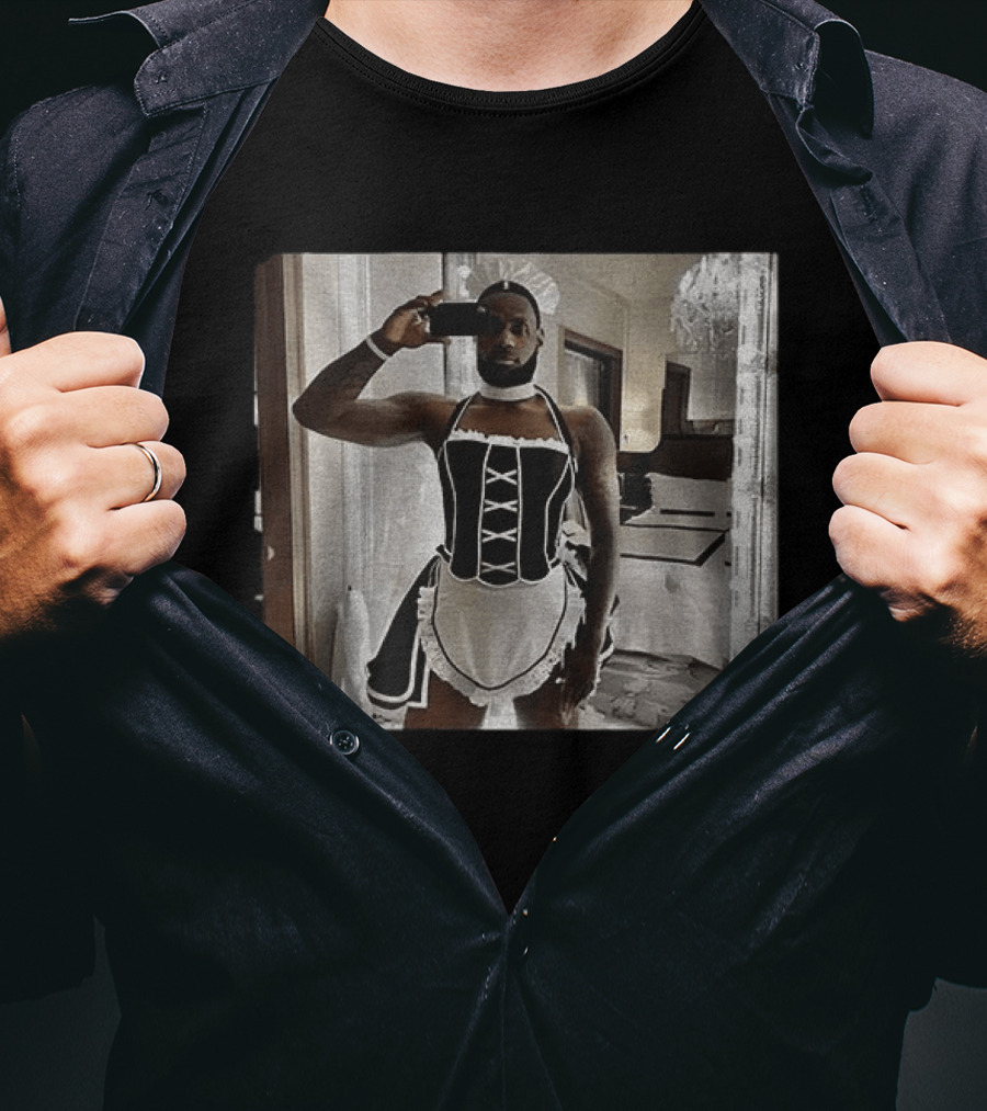 LeBron James Maid Costume Selfie T-Shirt