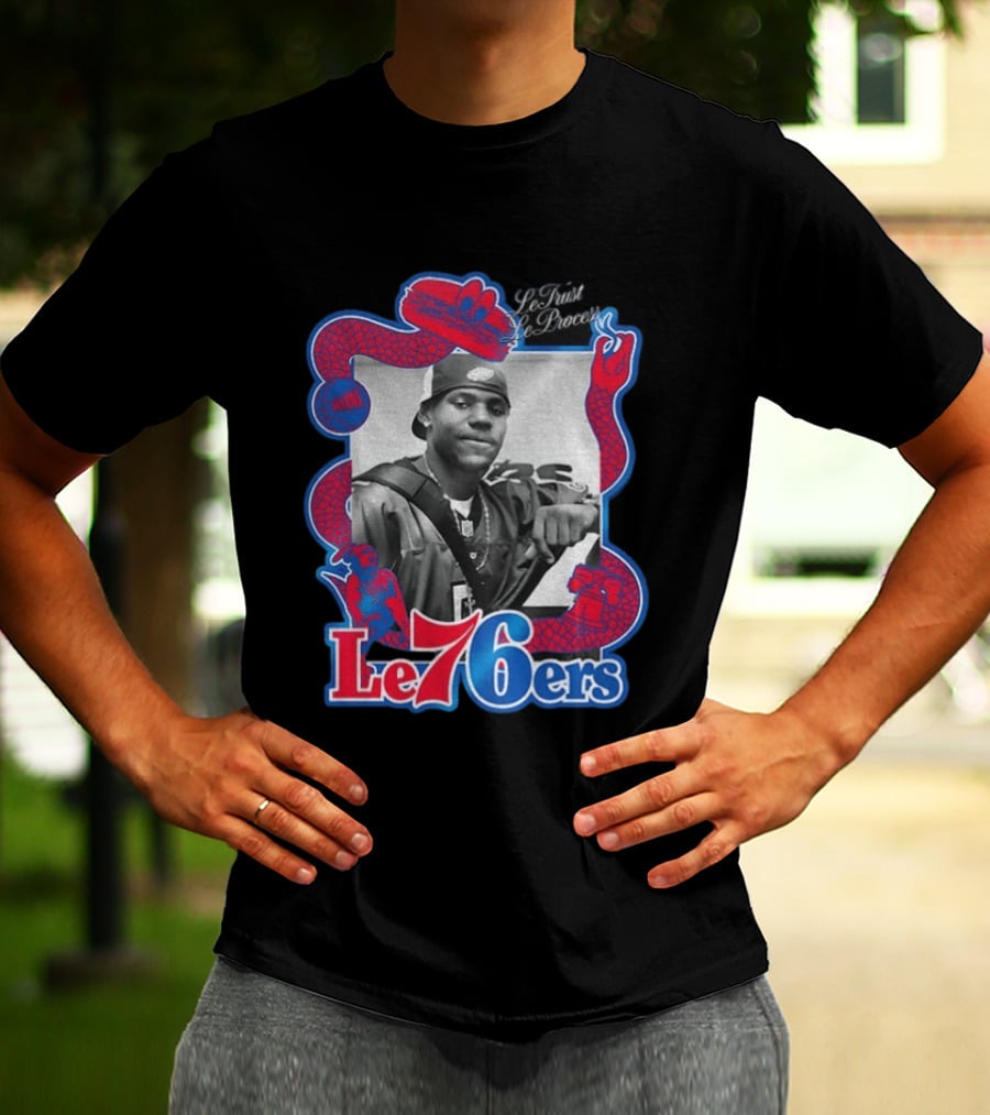 LeTrust LeProcess LeBron James Le76ers Snake Motif T-Shirt
