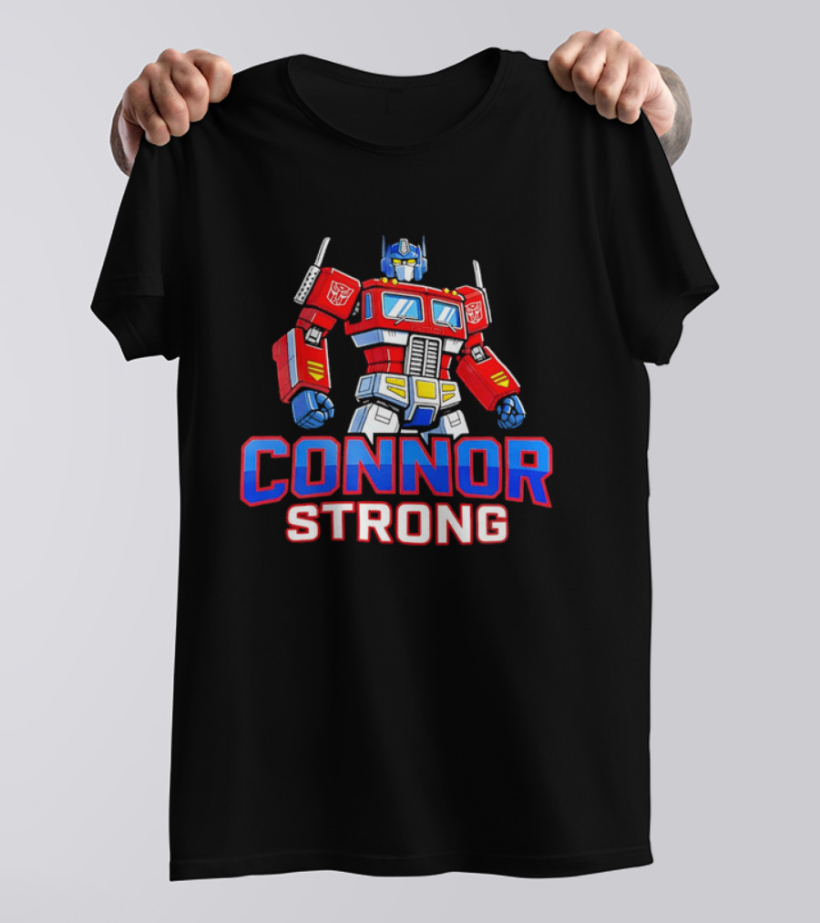 Connor Strong Transformers Optimus Prime Robot Cartoon T-Shirt