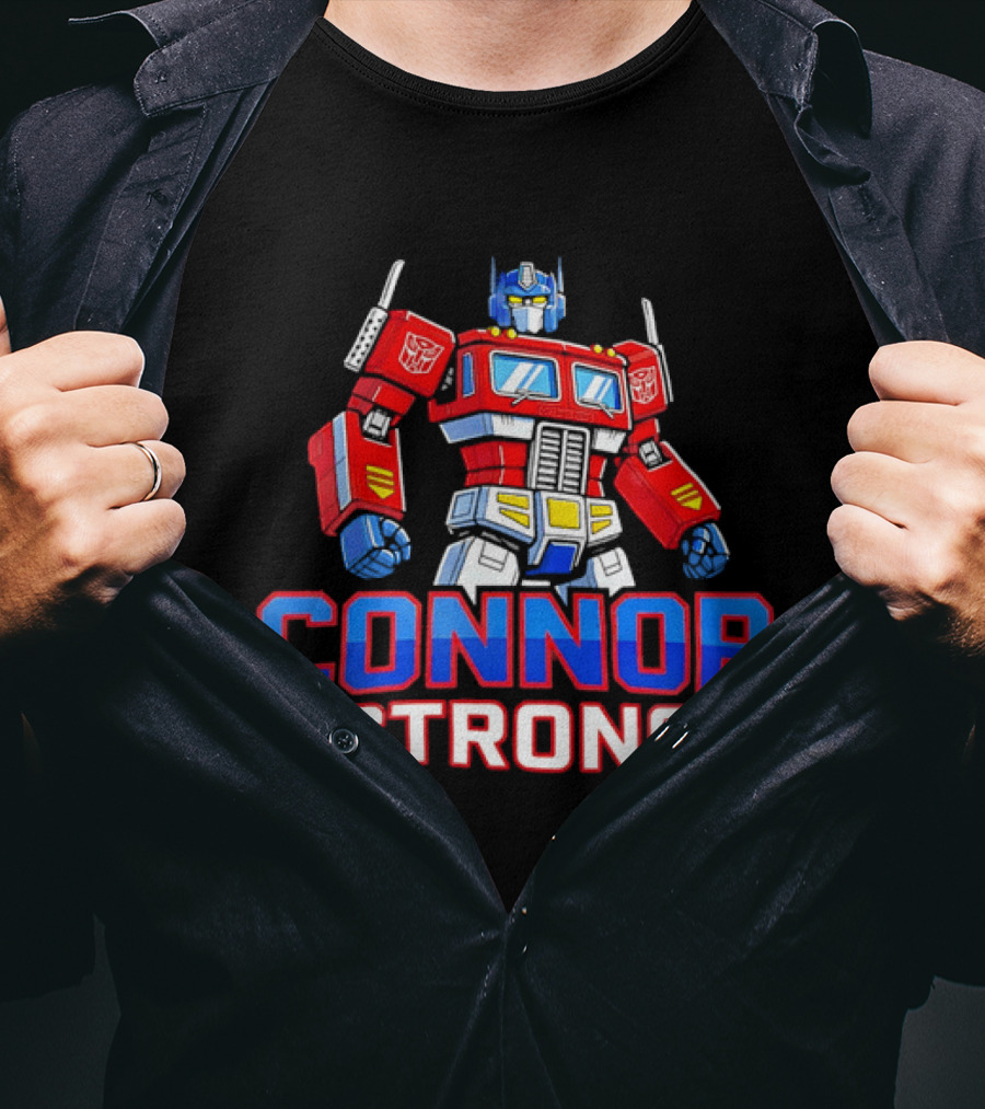 Connor Strong Transformers Optimus Prime Robot Cartoon T-Shirt
