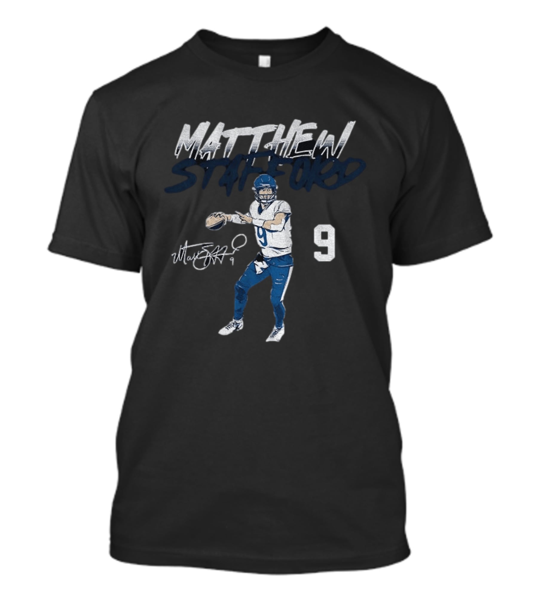 Matthew Stafford Number 9 Detroit Lions Football Player T-Shirt