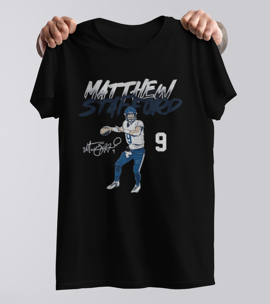 Matthew Stafford Number 9 Detroit Lions Football Player T-Shirt