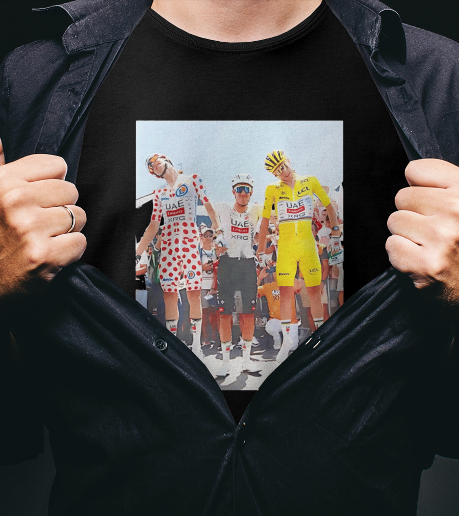 UAE Team Emirates XRG Sponsors Tour De France Cycling Jerseys T-Shirt