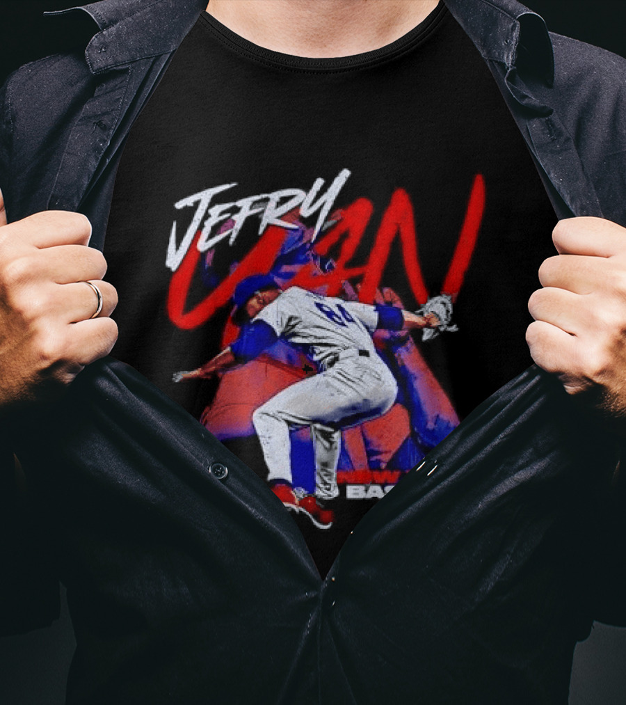 Jefry Yan New York Baseball Bootleg Pitcher Action Photo T-Shirt