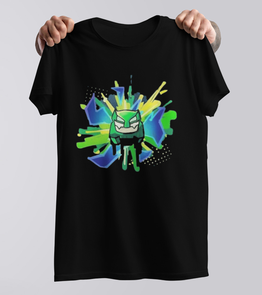 Vortrox Graffiti Green Blue Splash T-Shirt