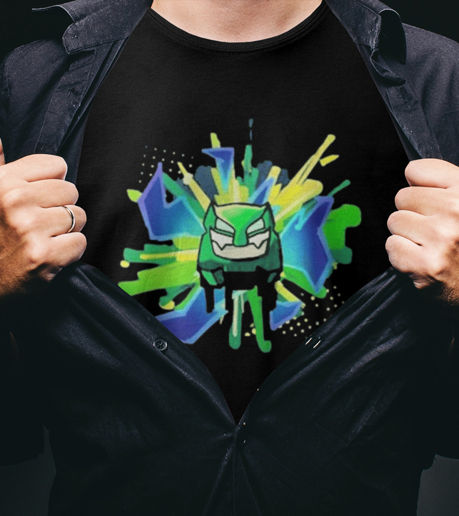 Vortrox Graffiti Green Blue Splash T-Shirt