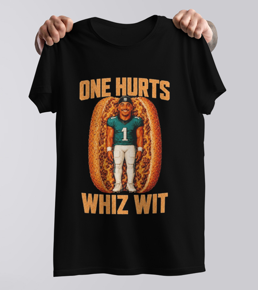 Philadelphia Eagles Jalen Hurts One Whiz Wit Cheesesteak Football Player T-Shirt