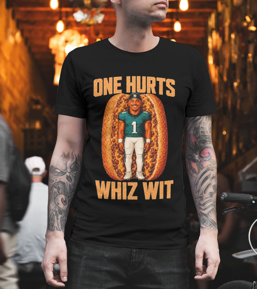 Philadelphia Eagles Jalen Hurts One Whiz Wit Cheesesteak Football Player T-Shirt