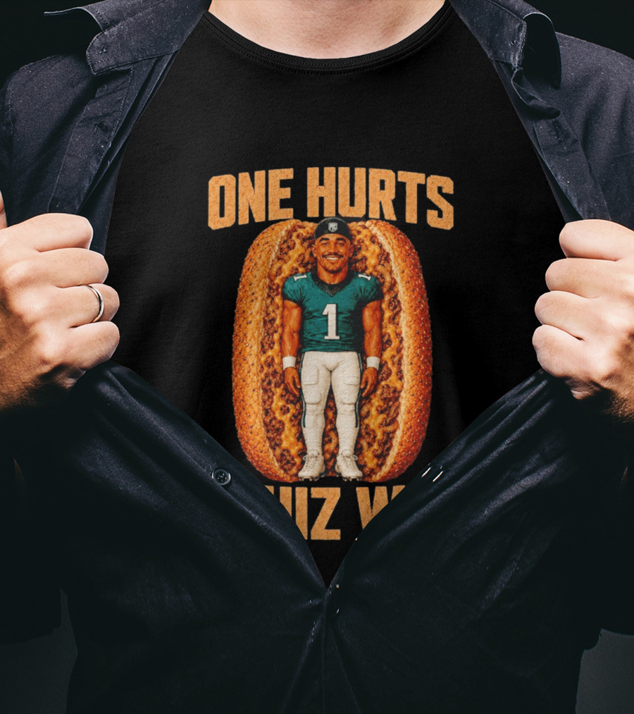 Philadelphia Eagles Jalen Hurts One Whiz Wit Cheesesteak Football Player T-Shirt