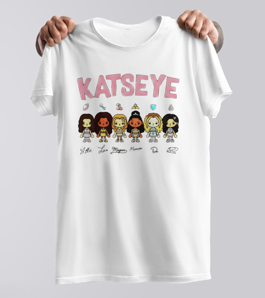 Katseye K Pop Chibi Idol Member Collection T-Shirt