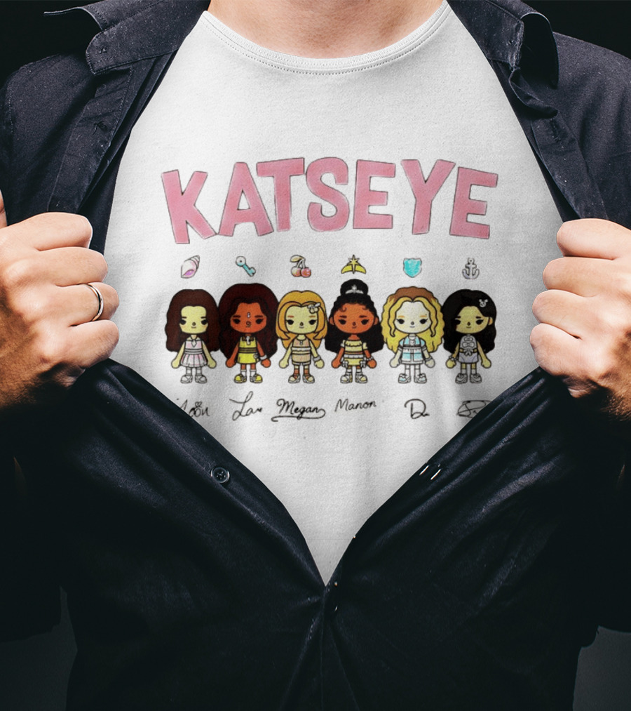 Katseye K Pop Chibi Idol Member Collection T-Shirt