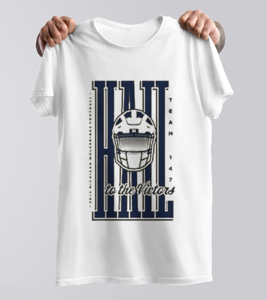 Hail Michigan Wolverines Football Helmet Icon 2026 T-Shirt