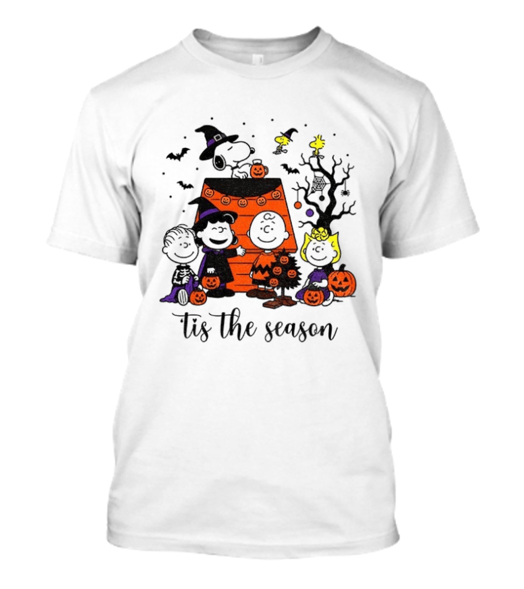 Peanuts Halloween Tis The Season Snoopy Charlie Brown And Friends T-Shirt