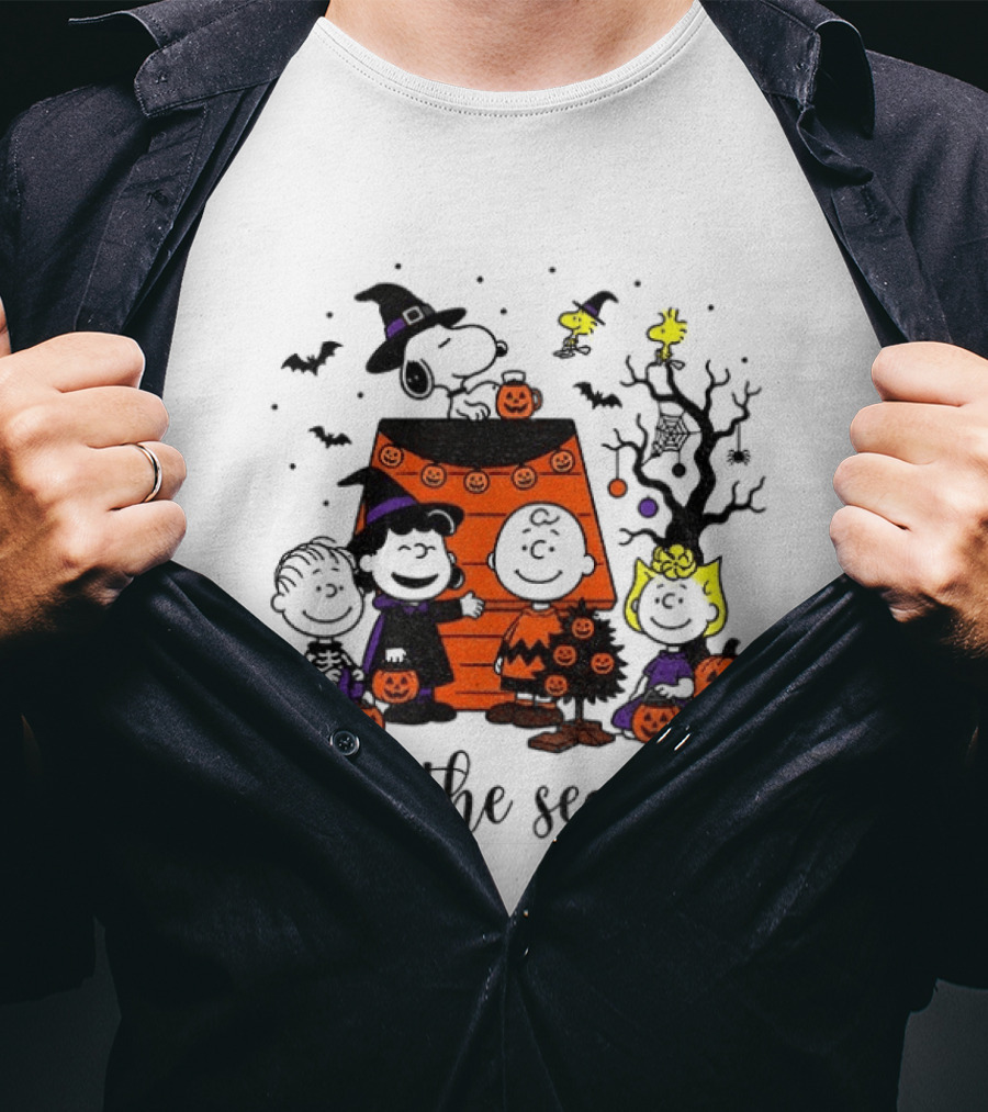 Peanuts Halloween Tis The Season Snoopy Charlie Brown And Friends T-Shirt