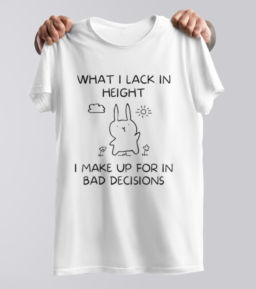 Rabbit What I Lack In Height I Make Up For In Bad Decisions With Cloud And Sun T-Shirt