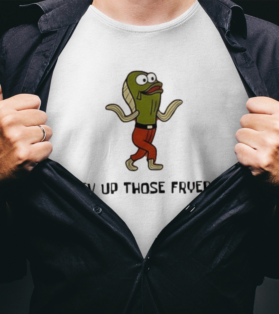 Rev Up Those Fryers Walking Fish Character Meme T-Shirt