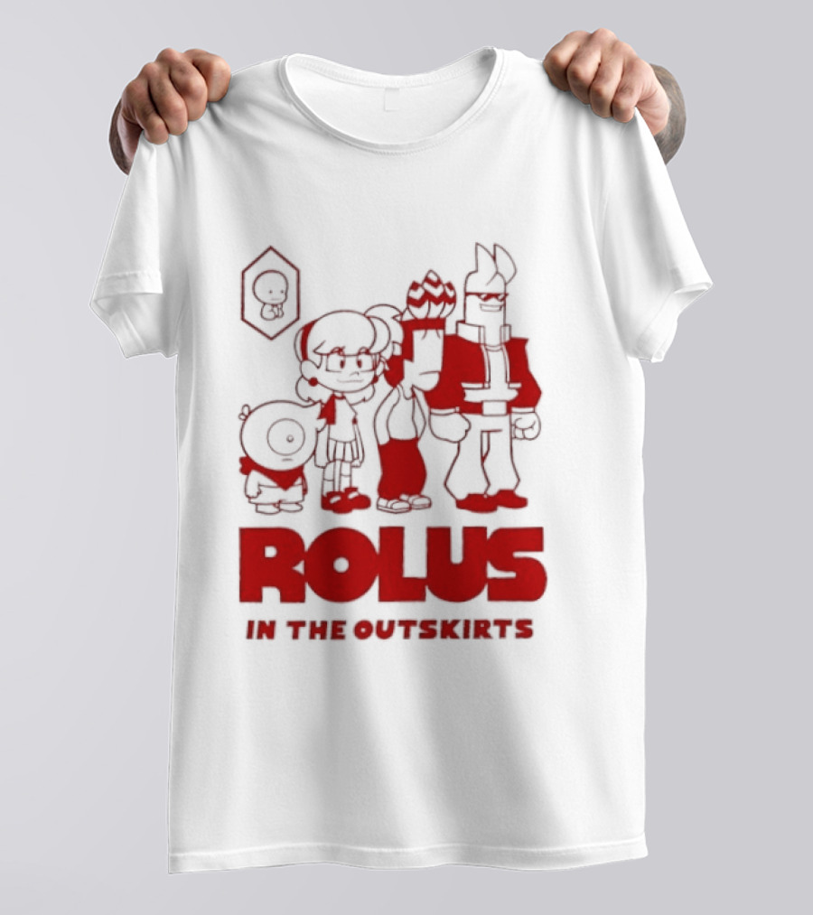 ROLUS In The Outskirts Cartoon Characters Lineup T-Shirt