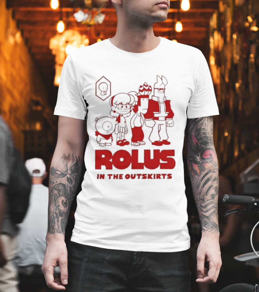 ROLUS In The Outskirts Cartoon Characters Lineup T-Shirt