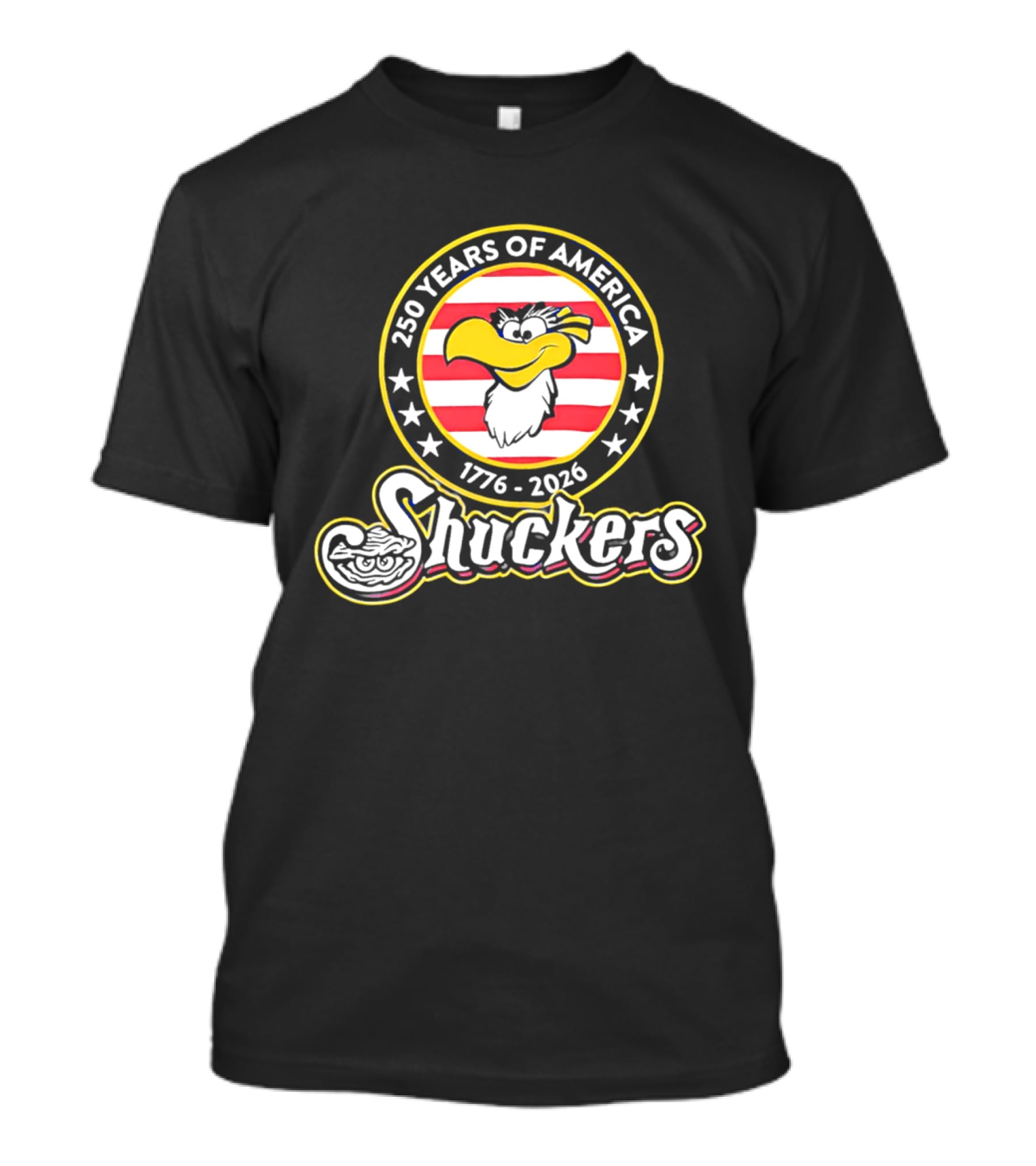 250 Years Of America 1776 2026 Shuckers With Clam And Stars T-Shirt