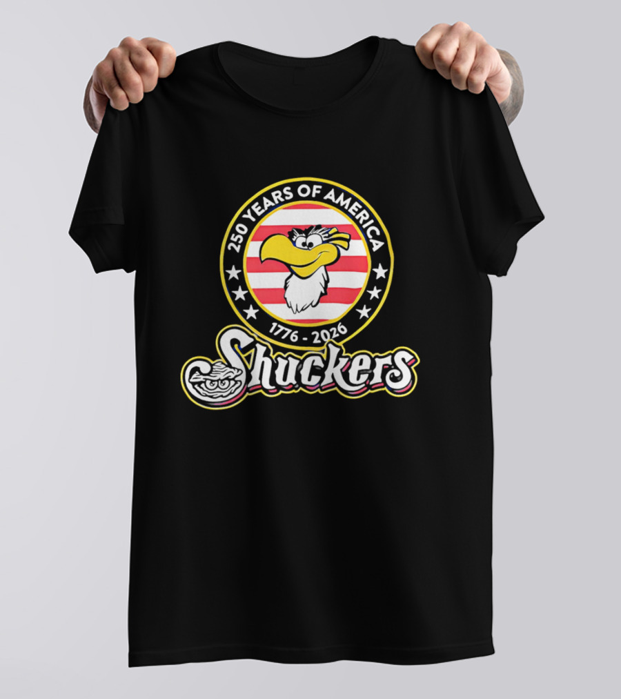 250 Years Of America 1776 2026 Shuckers With Clam And Stars T-Shirt