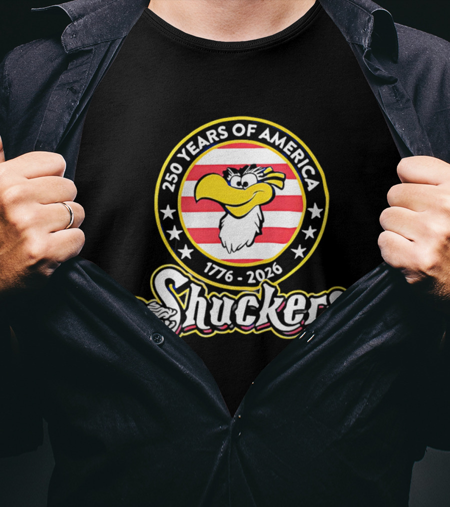 250 Years Of America 1776 2026 Shuckers With Clam And Stars T-Shirt