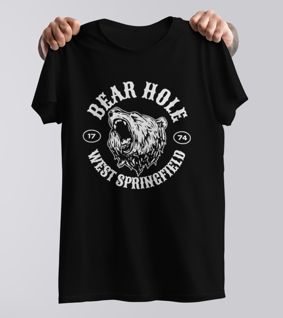 Bear Hole West Springfield 1774 Roaring Bear Head T-Shirt