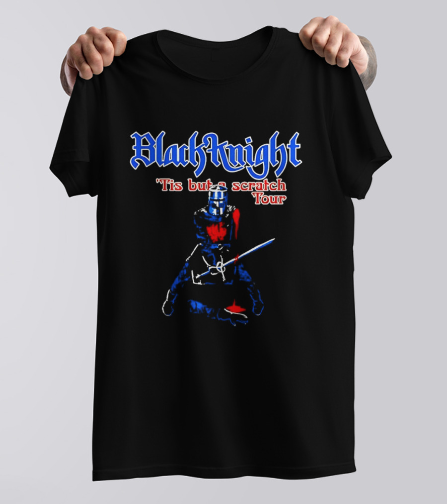 Black Knight Tis But A Scratch Tour Monty Python Comedy T-Shirt