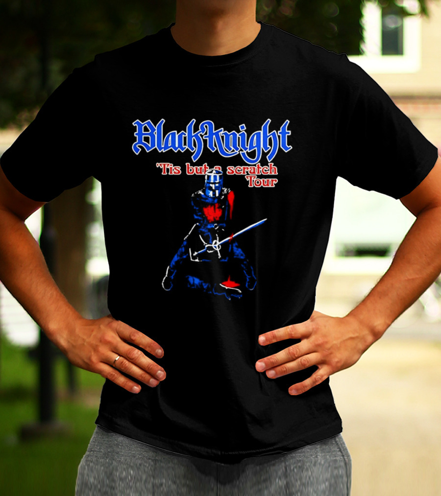 Black Knight Tis But A Scratch Tour Monty Python Comedy T-Shirt