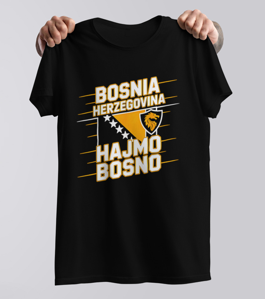 Bosnia Herzegovina Hajmo Bosno Crest And Stars T-Shirt