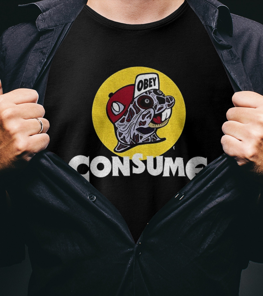 Buc Ee's Obey Consume Graphic With Freddy Krueger T-Shirt