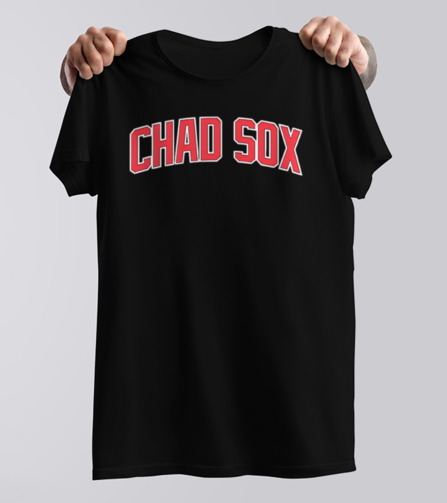 CHAD SOX Bold Red Lettering T-Shirt