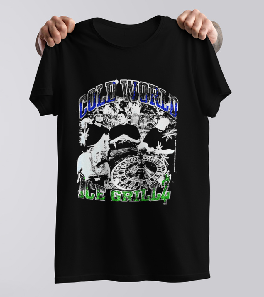 Cold World Ice Grillz Bulldog Roulette Wheel T-Shirt