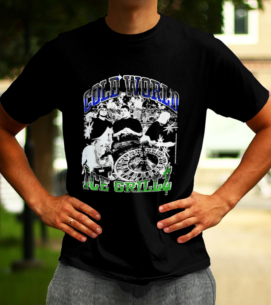 Cold World Ice Grillz Bulldog Roulette Wheel T-Shirt