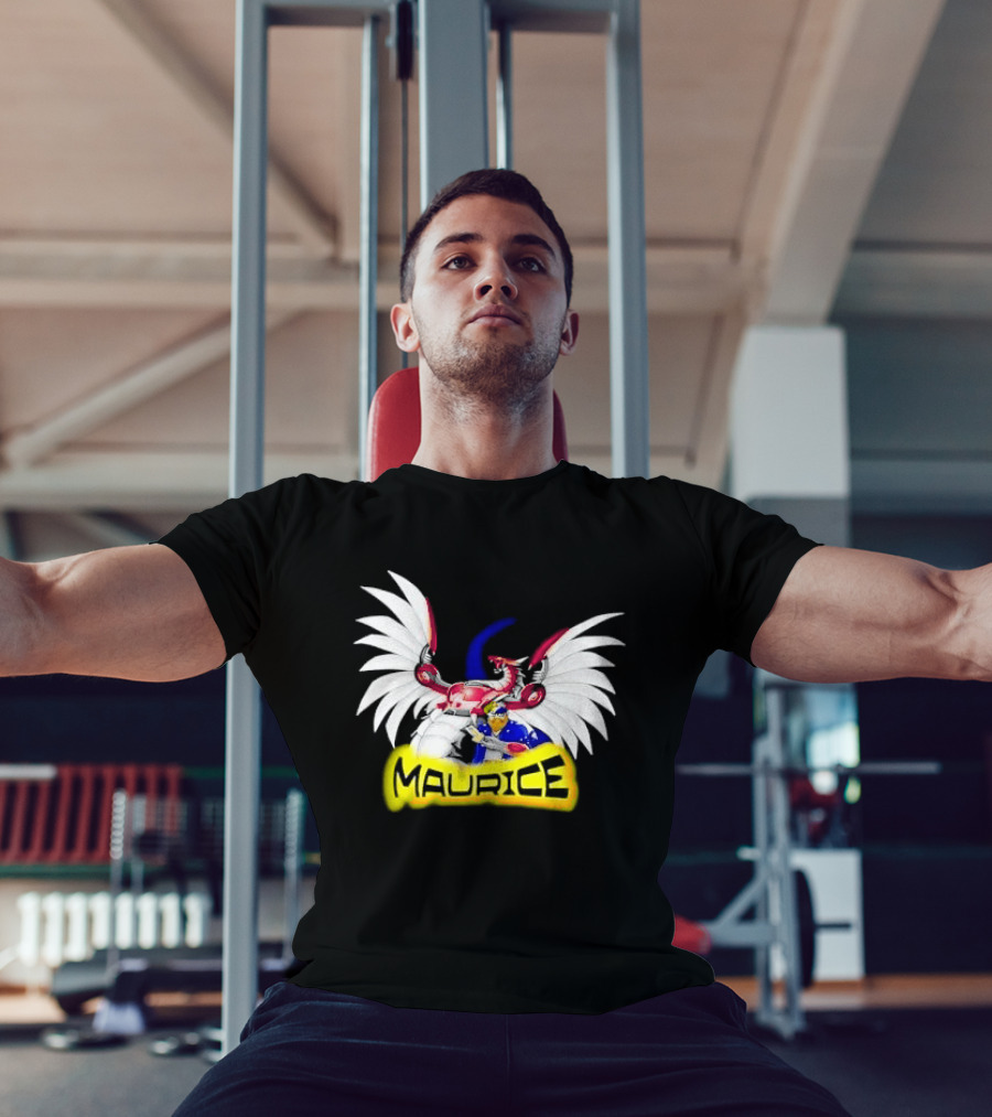 Maurice Cybernetic Dragon Winged Anime Duelist Trading Card Yellow T-Shirt