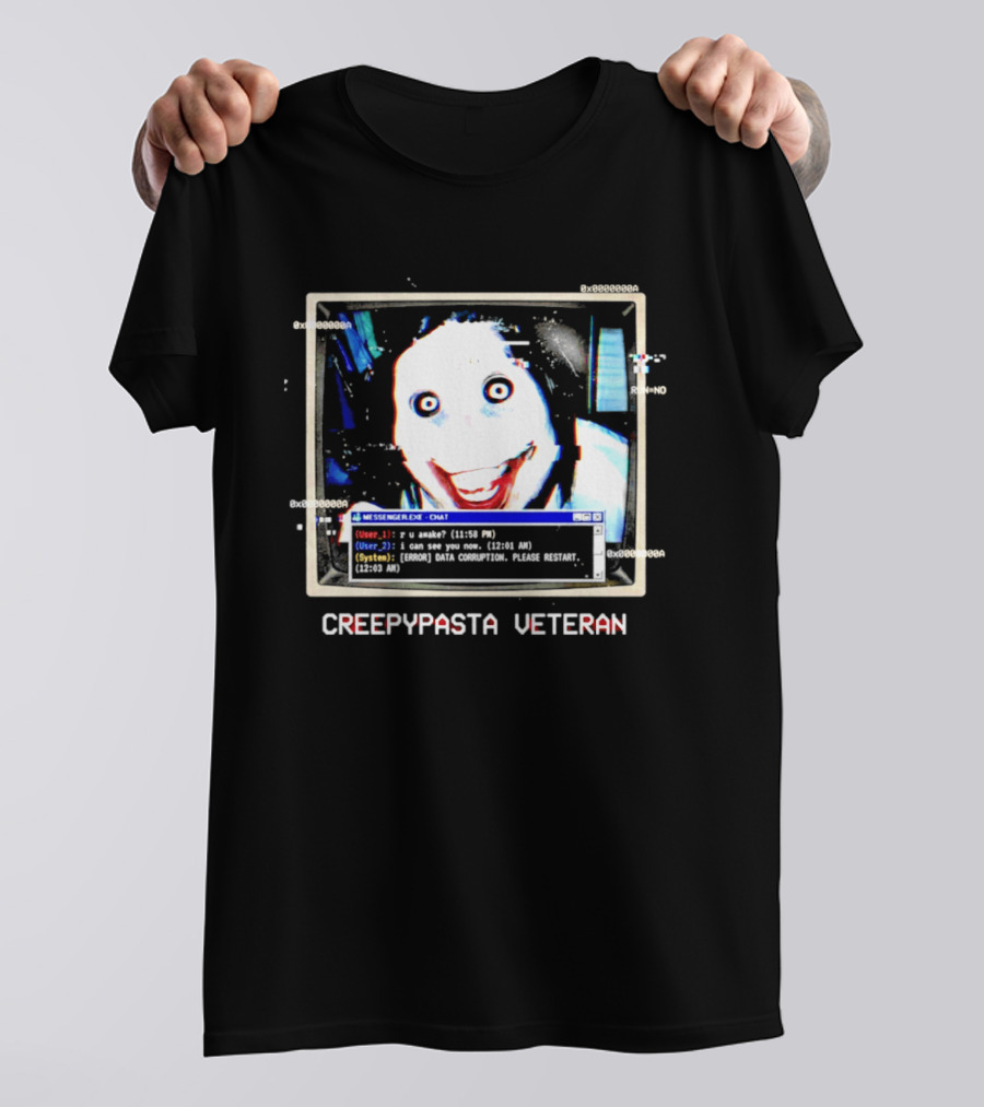 Creepypasta Veteran Horror Halloween Internet Messenger Chat T-Shirt