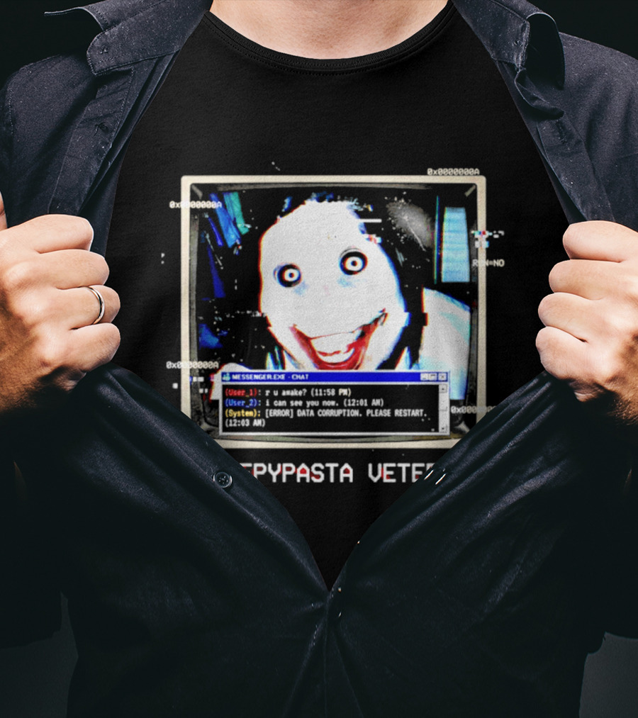 Creepypasta Veteran Horror Halloween Internet Messenger Chat T-Shirt