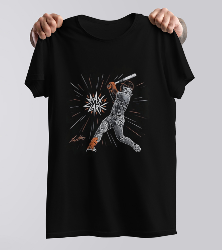Max Clark Baseball Detroit Spark Hitter T-Shirt