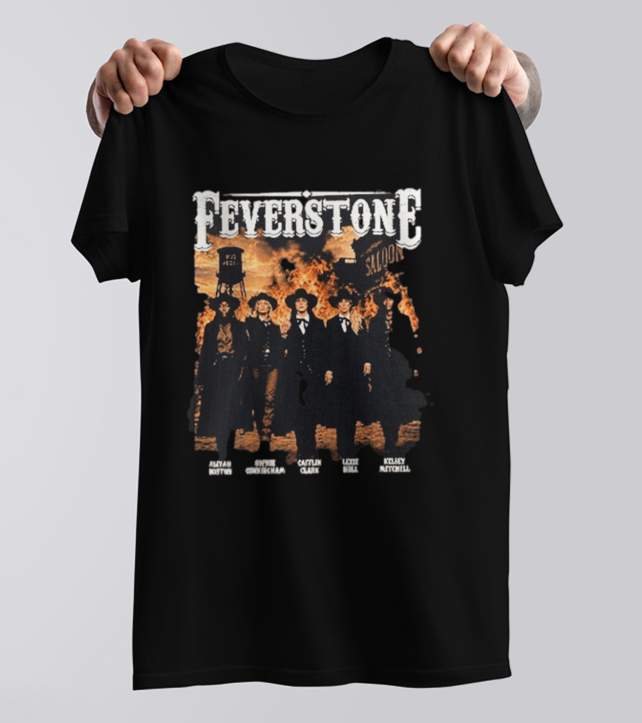 Feverstone Fever Saloon Fire Western Group T-Shirt